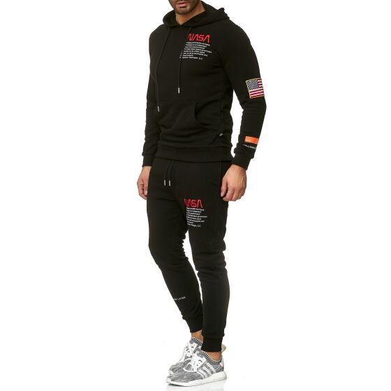 Red Bridge Herren Jogginganzug Hoodie und Jogginghose Set Jogger NASA