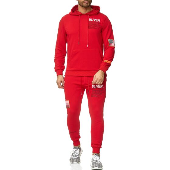 Red Bridge Herren Jogginganzug Hoodie und Jogginghose Set Jogger NASA