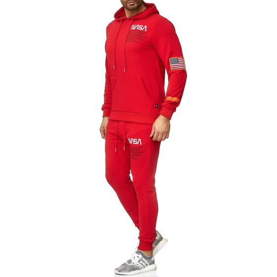 Red Bridge Herren Jogginganzug Hoodie und Jogginghose Set Jogger NASA