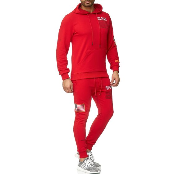 Red Bridge Herren Jogginganzug Hoodie und Jogginghose Set Jogger NASA