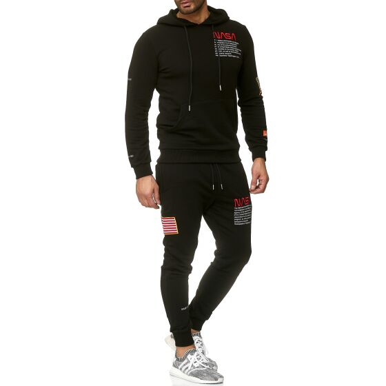 Red Bridge Mens Tracksuit Hoodie and Sweatpants Set Jogger NASA