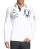 Red Bridge Mens Slim-Fit Longsleeve Polo Shirt Long Sleeve Shirt Collar Logo Print Cotton