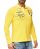 Red Bridge Mens Slim-Fit Longsleeve Polo Shirt Long Sleeve Shirt Collar Logo Print Cotton Yellow 5XL