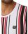 Red Bridge Mens T-Shirt Sheer Stripes Slim-Fit Logo Patch White XXL