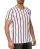 Red Bridge Mens T-Shirt Filled Stripes Regular-Fit Logo Patch