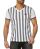 Red Bridge Herren T-Shirt Referee Stripes V-Neck Regular-Fit Logo Patch Weiß S