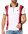 Red Bridge Herren Poloshirt T-Shirt Striped Down mit Reißverschluss