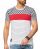 Red Bridge Herren T-Shirt Born to be Famous Racing Stripes Weiß S
