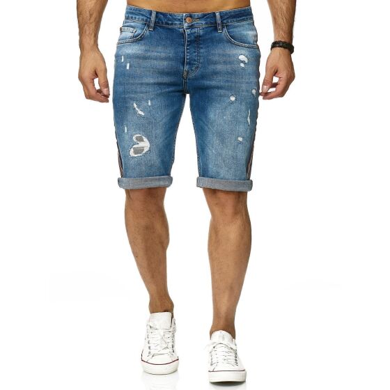 Red Bridge Mens Jeans Shorts Shorts Denim Capri Luxury Striped