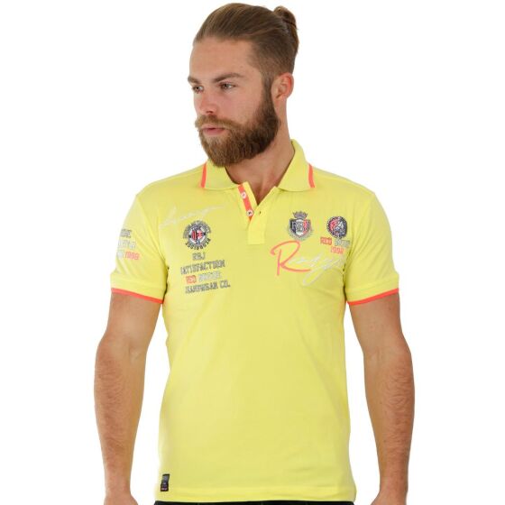 Red Bridge Mens R-Style Design Polo Shirts Polo T-Shirt Lemon Yellow XL