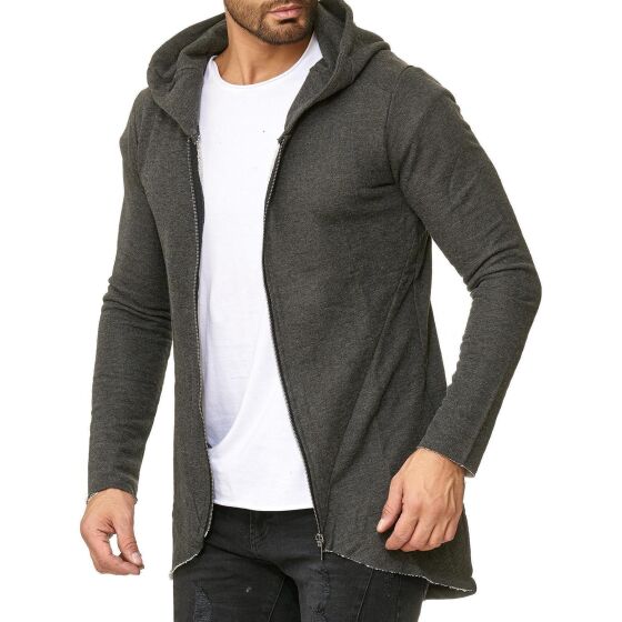 Red Bridge Mens sweatshirt oversized pullover hoodie dark gray