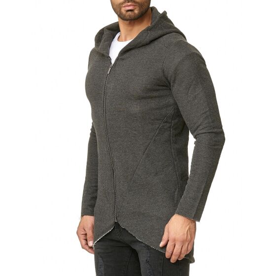 Red Bridge Mens sweatshirt oversized pullover hoodie dark gray