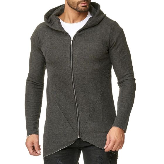 Red Bridge Mens sweatshirt oversized pullover hoodie dark gray