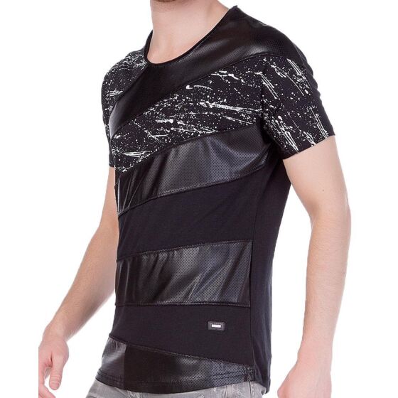 Red Bridge Herren Leather Splatter T-Shirt schwarz