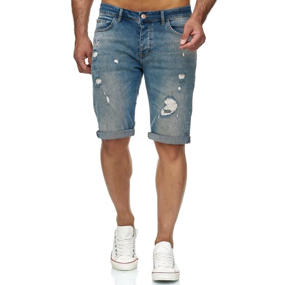 Red Bridge Herren Jeans Shorts Kurze Hose Denim Capri Wrecking