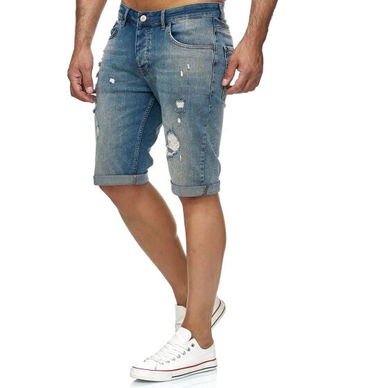 Red Bridge Herren Jeans Shorts Kurze Hose Denim Capri Wrecking