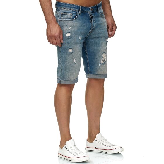 Red Bridge Herren Jeans Shorts Kurze Hose Denim Capri Wrecking