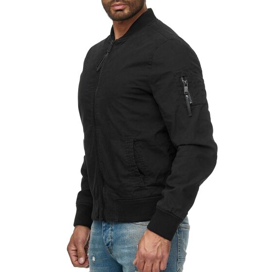 Softshell Übergangsjacke Collegejacke Basic Schwarz L