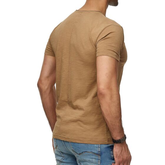 Red Bridge Herren V-Neck T-Shirt Caramel