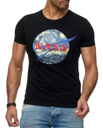 Red Bridge Herren T-Shirt Abstract NASA Vincent Van Gogh...