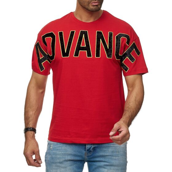 Red Bridge Herren T-Shirt ADVANCE Velours Wide Cut Shirt