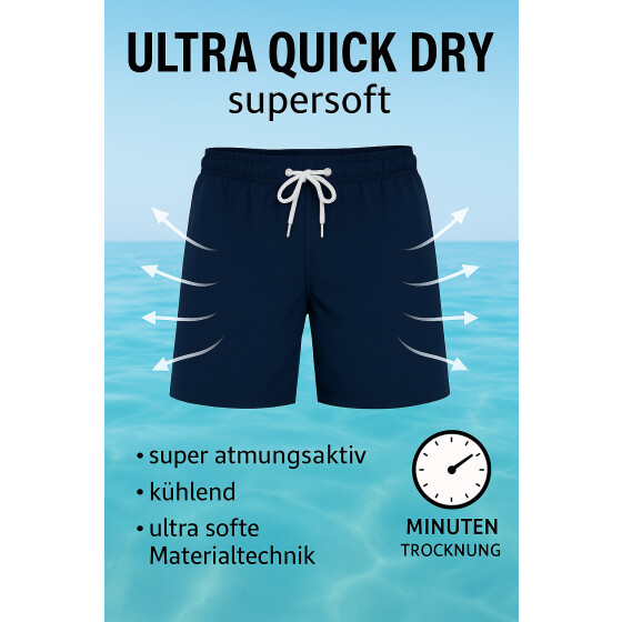 Red Bridge Herren Shorts Kurze Badehose Badeshorts Schwimmhose