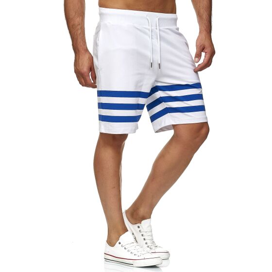 Red Bridge Mens Short Shorts Capri Sweatpants Sweatpants Striped White S
