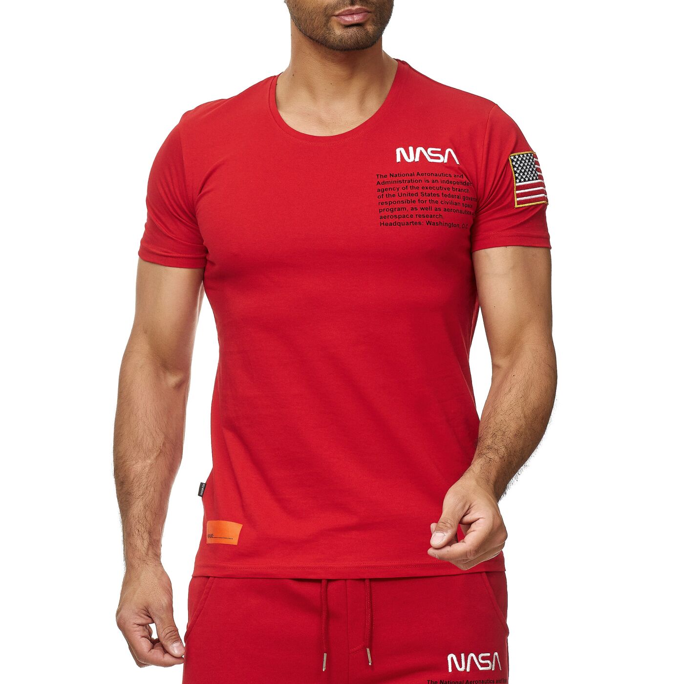 red branded t shirt