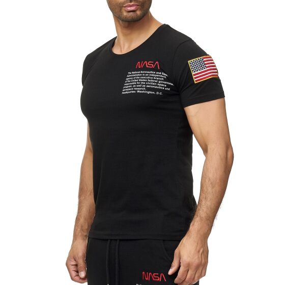 Red Bridge Herren T-Shirt NASA Logo USA Spaceshuttle Schwarz S
