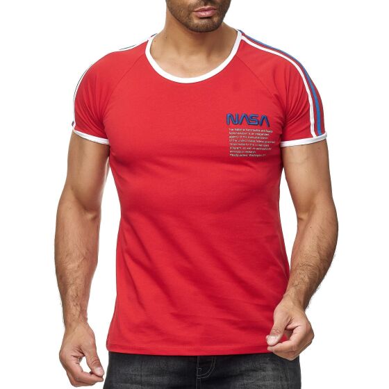 Red Bridge Herren T-Shirt NASA Logo Retro Contrast Striped