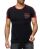 Red Bridge Mens T-Shirt NASA Logo Retro Contrast Striped Black XL