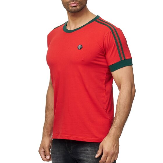 Red Bridge Herren T-Shirt Contrast Luxury Line Kurzarm Shirt