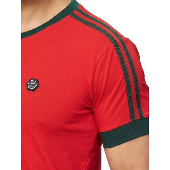 Red Bridge Herren T-Shirt Contrast Luxury Line Kurzarm Shirt