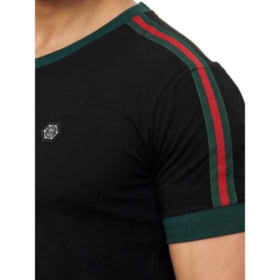 Red Bridge Mens T-Shirt Contrast Luxury Line Short Sleeve Shirt