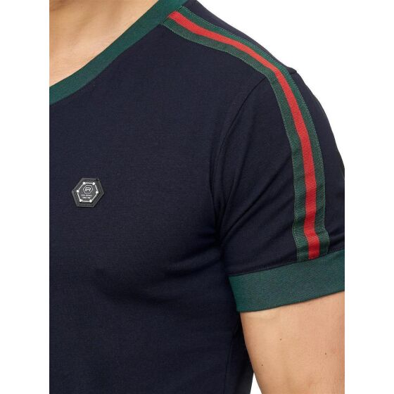 Red Bridge Mens T-Shirt Contrast Luxury Line Short Sleeve Shirt