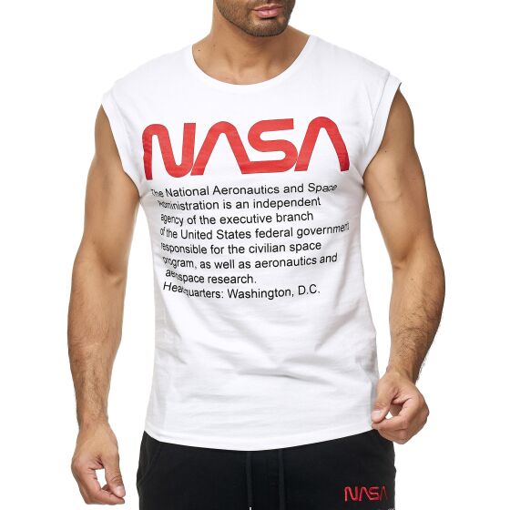 Red Bridge Herren Tank Top T-Shirt NASA Logo USA Ärmellos