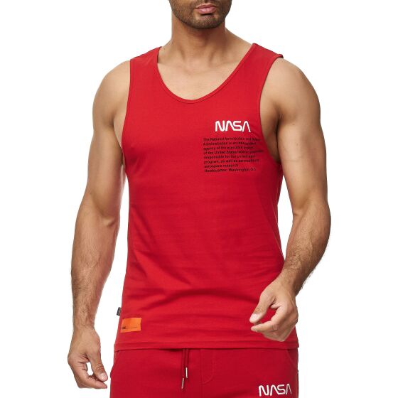 Red Bridge Mens Tank Top T-Shirt NASA Logo USA Sleeveless