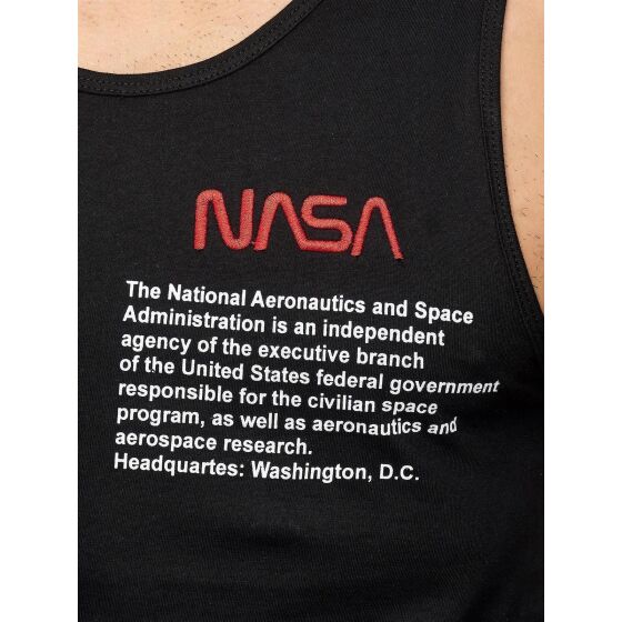 Red Bridge Herren Tank Top T-Shirt NASA Logo USA Ärmellos Schwarz S