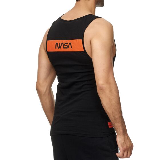 Red Bridge Mens Tank Top T-Shirt NASA Logo USA Sleeveless Black S