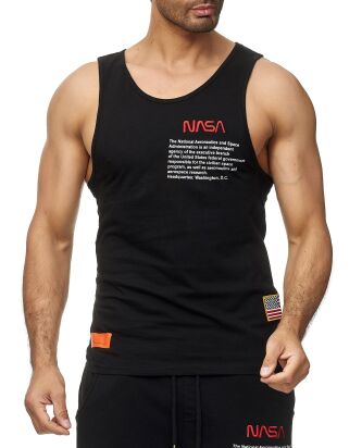 Red Bridge Mens Tank Top T-Shirt NASA Logo USA Sleeveless...