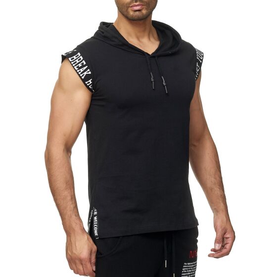 Red Bridge Mens Tank Top T-Shirt Fight Club Sleeveless with Hood