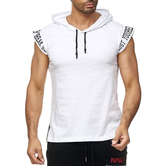 Red Bridge Mens Tank Top T-Shirt Fight Club Sleeveless with Hood