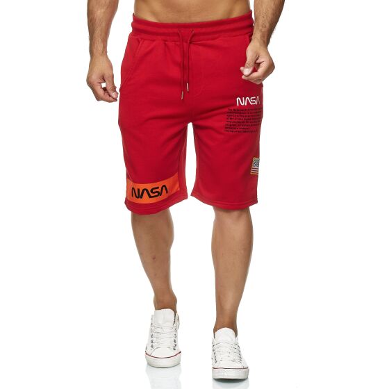 Red Bridge Herren Shorts Kurze Hose Capri Sweat Pants Jogginghose NASA Logo USA