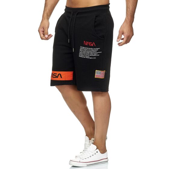 Red Bridge Mens Shorts Capri Sweat Pants Joggers NASA Logo USA