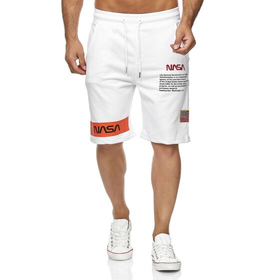 Red Bridge Herren Shorts Kurze Hose Capri Sweat Pants Jogginghose NASA Logo USA