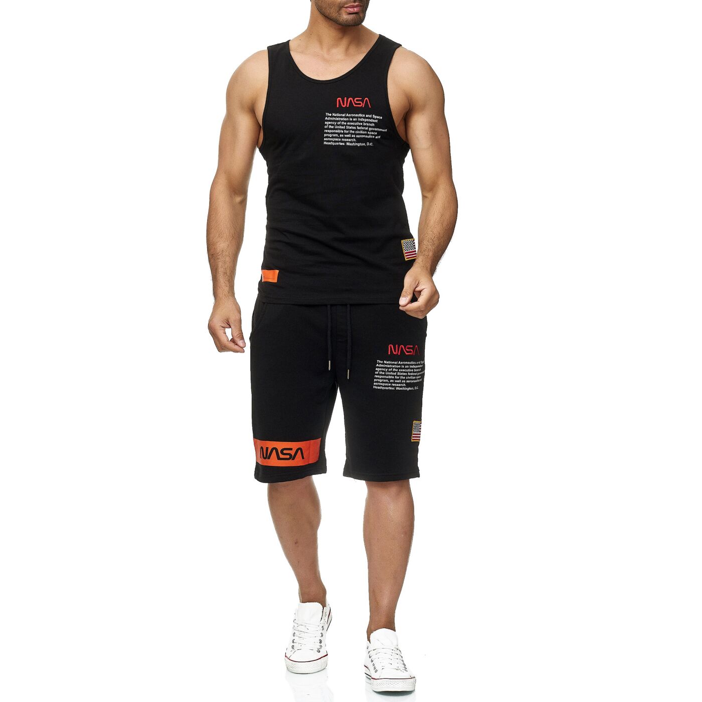 Herren Trainingsanzug Jogginganzug Sporthose Shorts Tanktop BOLF 8H8 T-Shirt 