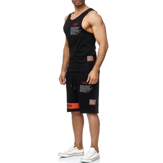 Red Bridge Mens Tank Top and Shorts Tracksuit Shorts Set NASA Logo