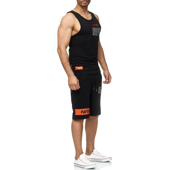 Red Bridge Mens Tank Top and Shorts Tracksuit Shorts Set NASA Logo