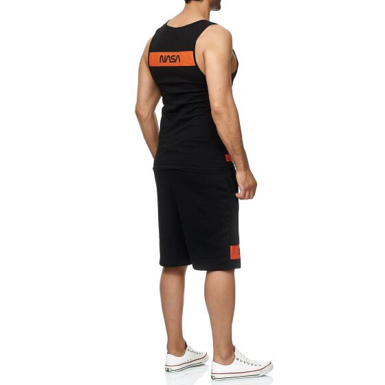 Red Bridge Mens Tank Top and Shorts Tracksuit Shorts Set NASA Logo