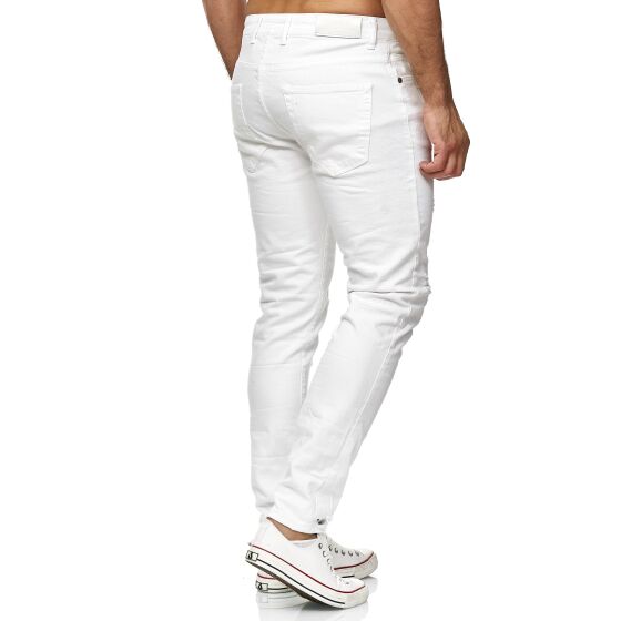 Red Bridge Mens Jeans Trousers Denim Pants Slim-Fit Skinny Jeans Denim Destroyed White W38L34